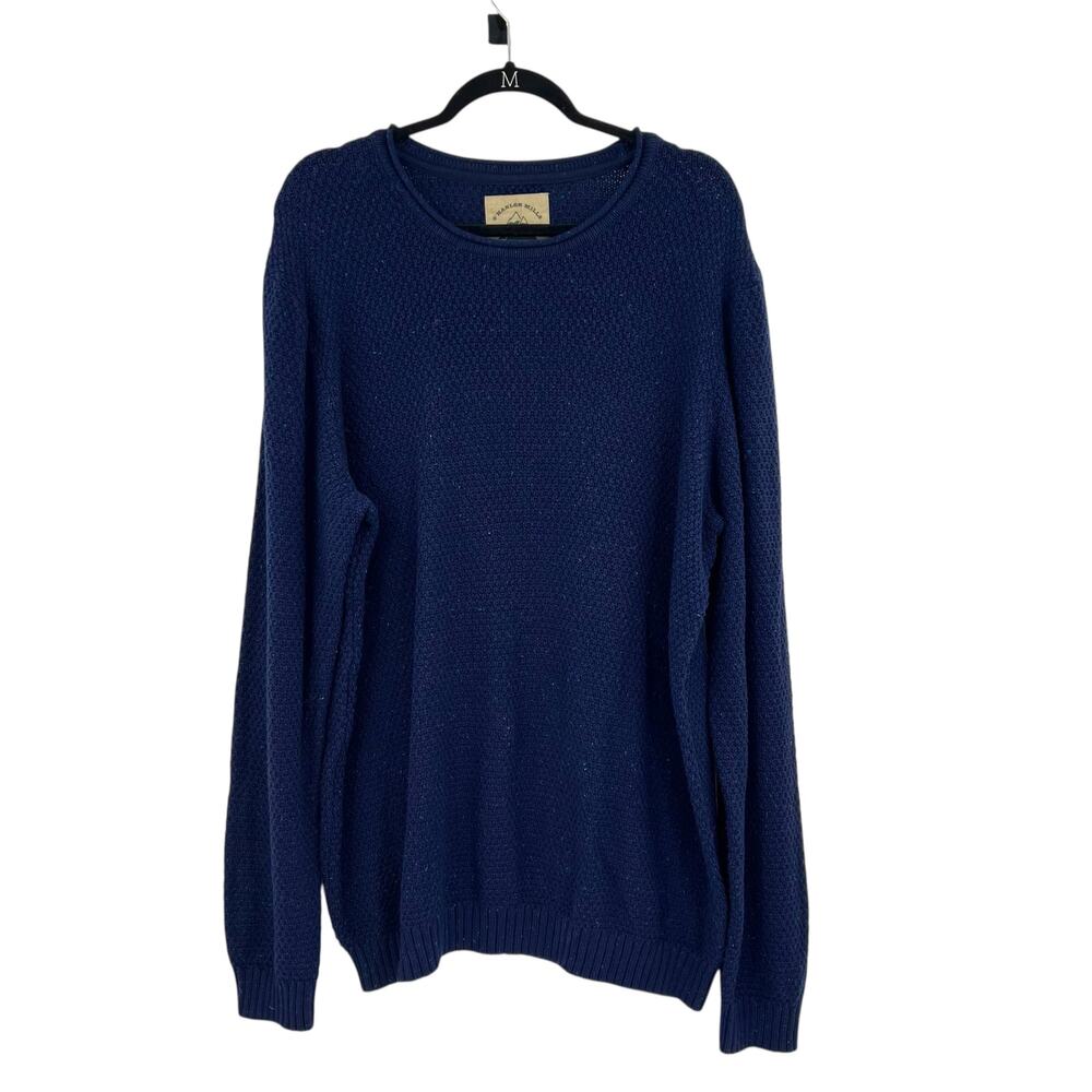 Urban Outfitters O'Hanlon Mills Knit Sweater Speckle‎ Cotton Blue Size XL